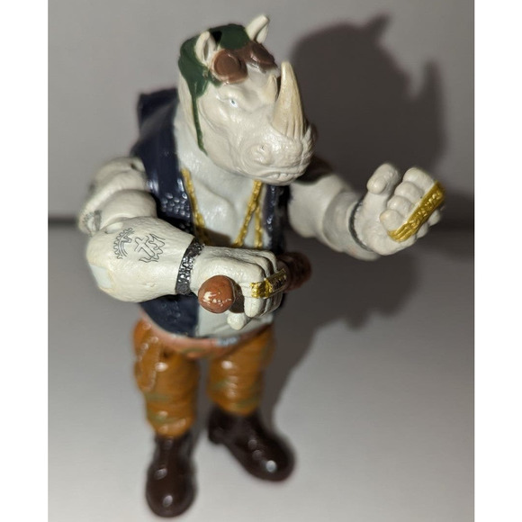 Vintage 5" TMNT Out Of The Shadows Movie Rocksteady Action Figure Playmates - Picture 1 of 6